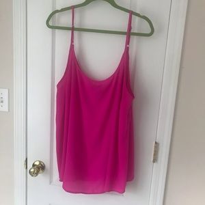 Apt 9 hot pink sheer cami 3X